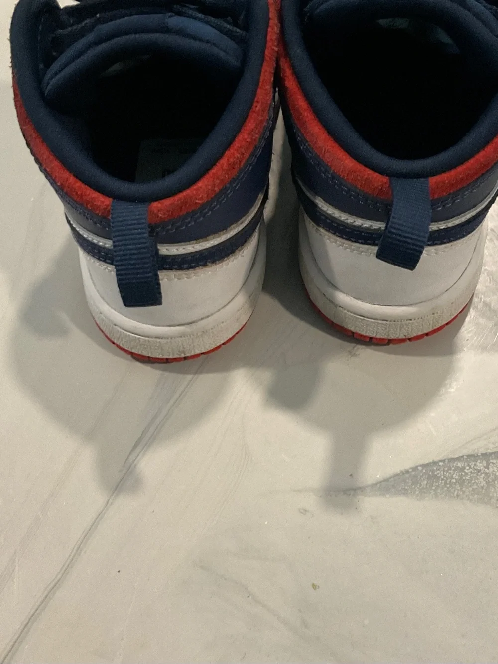 Jordan Kids Navy White Red High-Top Sneakers